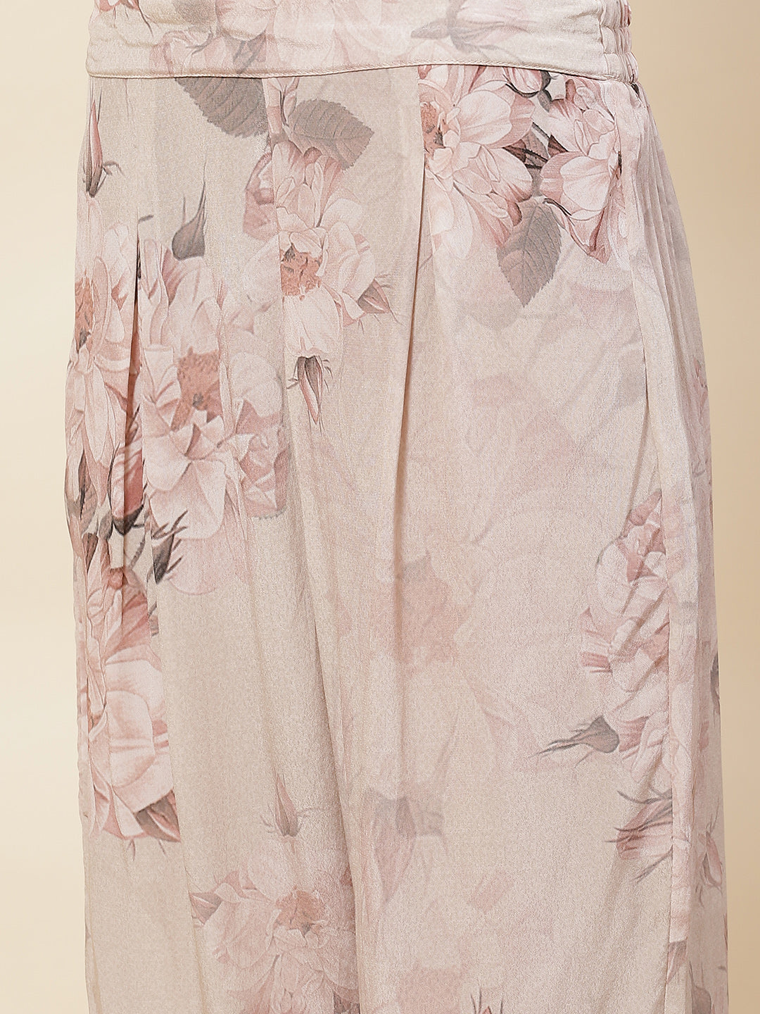 Printed Crepe Kurta With Pants