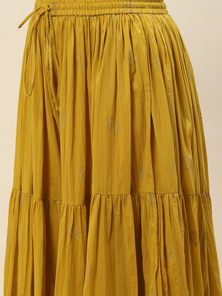 Printed Cotton Kurta With Sharara