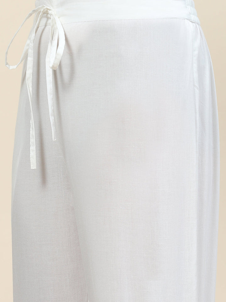 Embroidered Cotton Kurta With Pants
