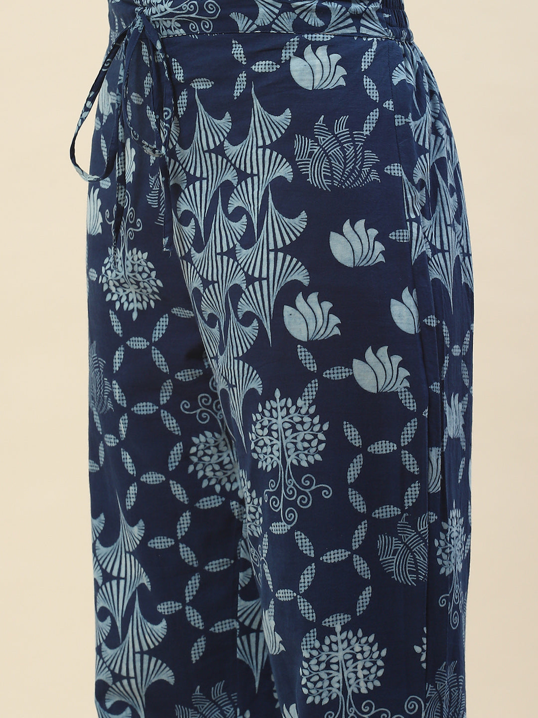 Printed Cotton Kurta With Pants