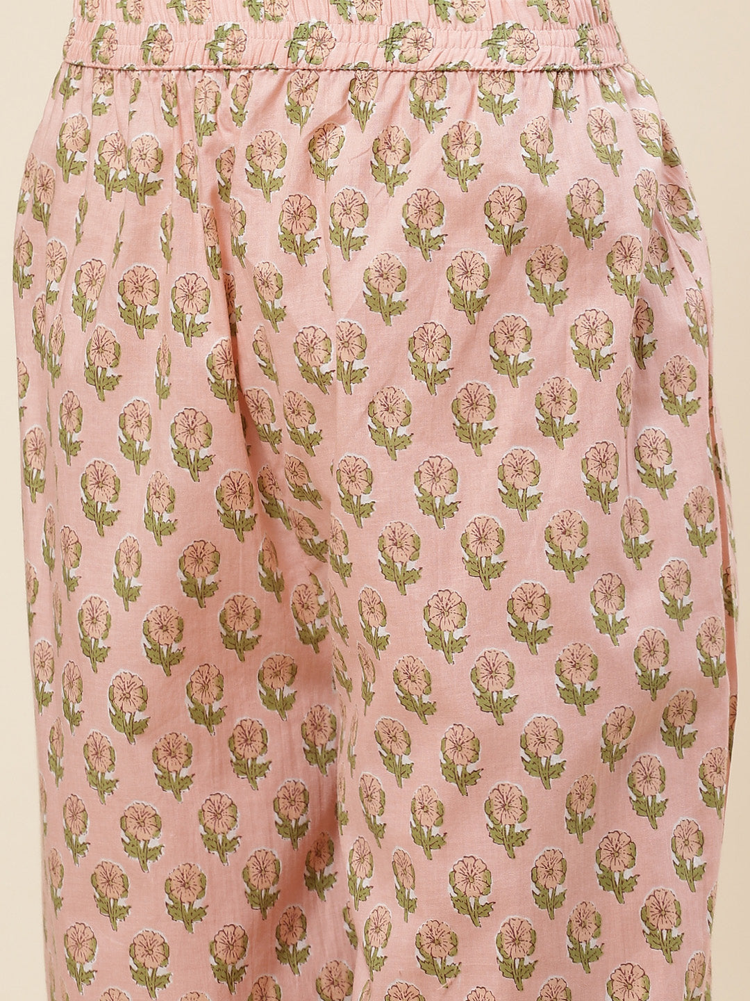 Floral Printed Cotton Kurta With Palazzo