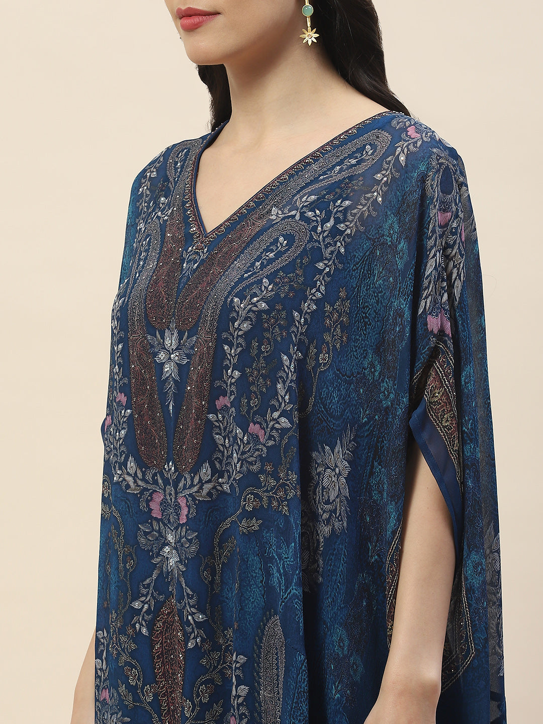 Digital Print Georgette Kaftan Kurta