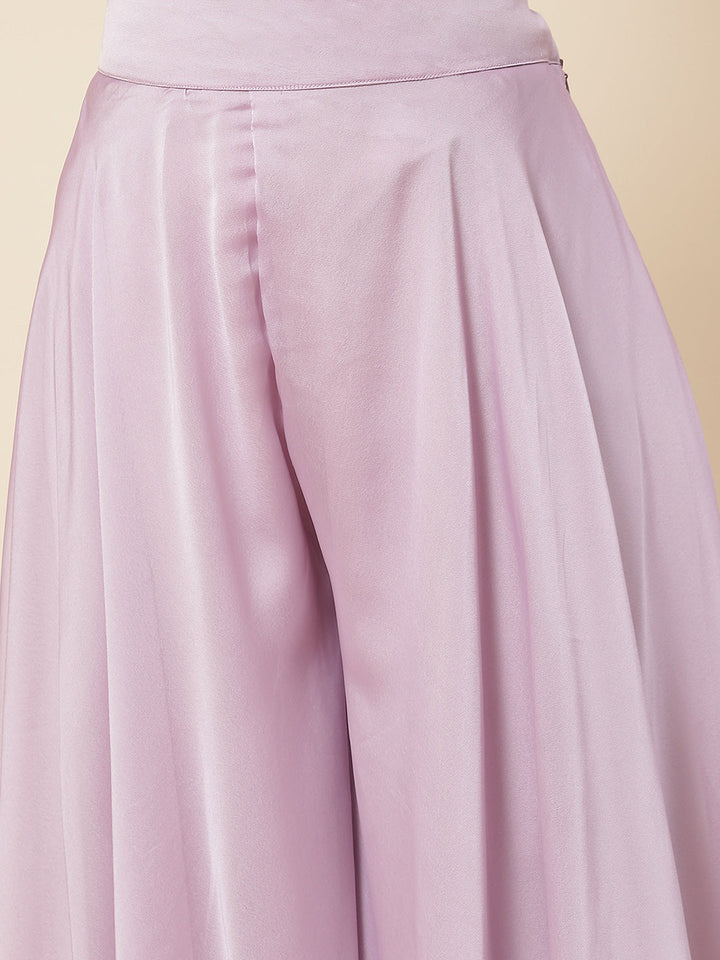 Floral Woven Georgette Kurta With Sharara &amp; Dupatta