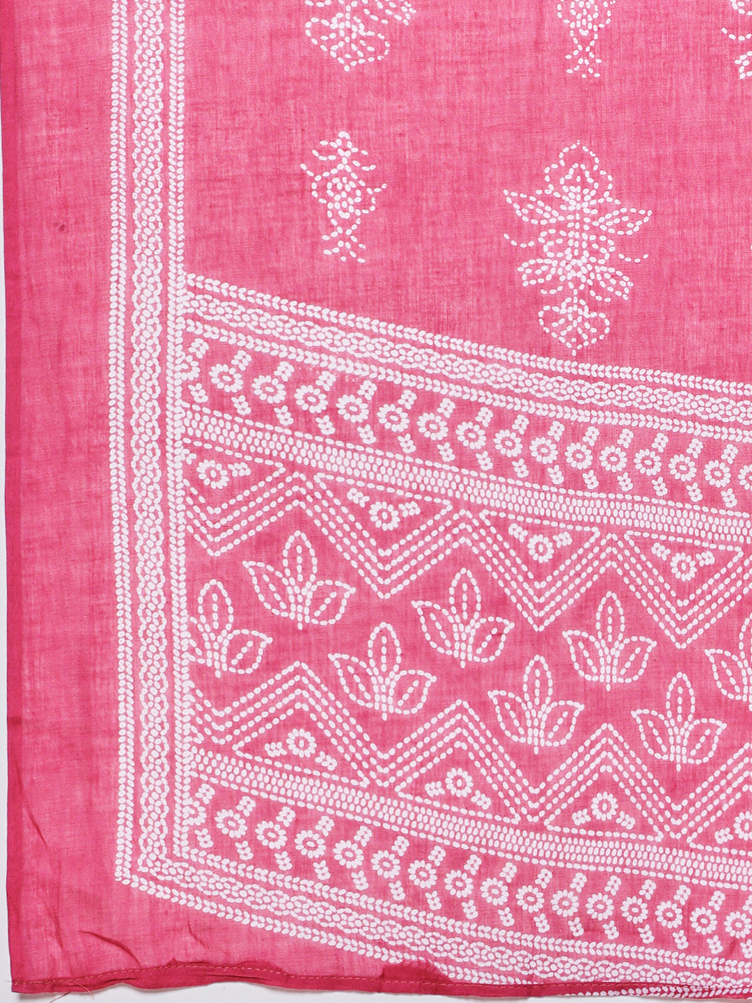 Printed Cotton Blend Kurta With Pants &amp; Dupatta