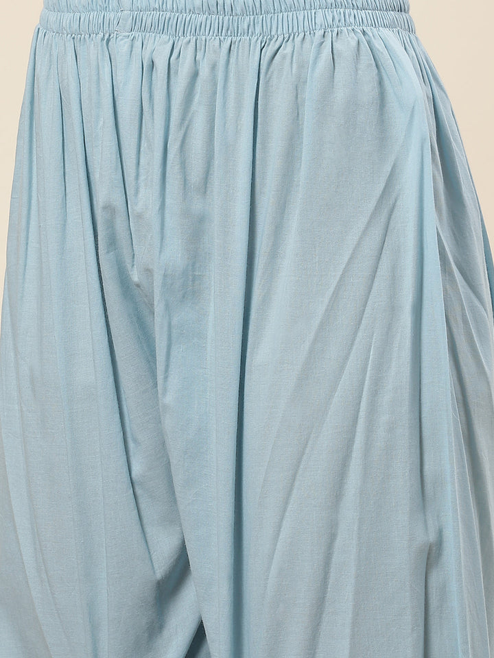 Embroidered Chanderi Kurta With Pants
