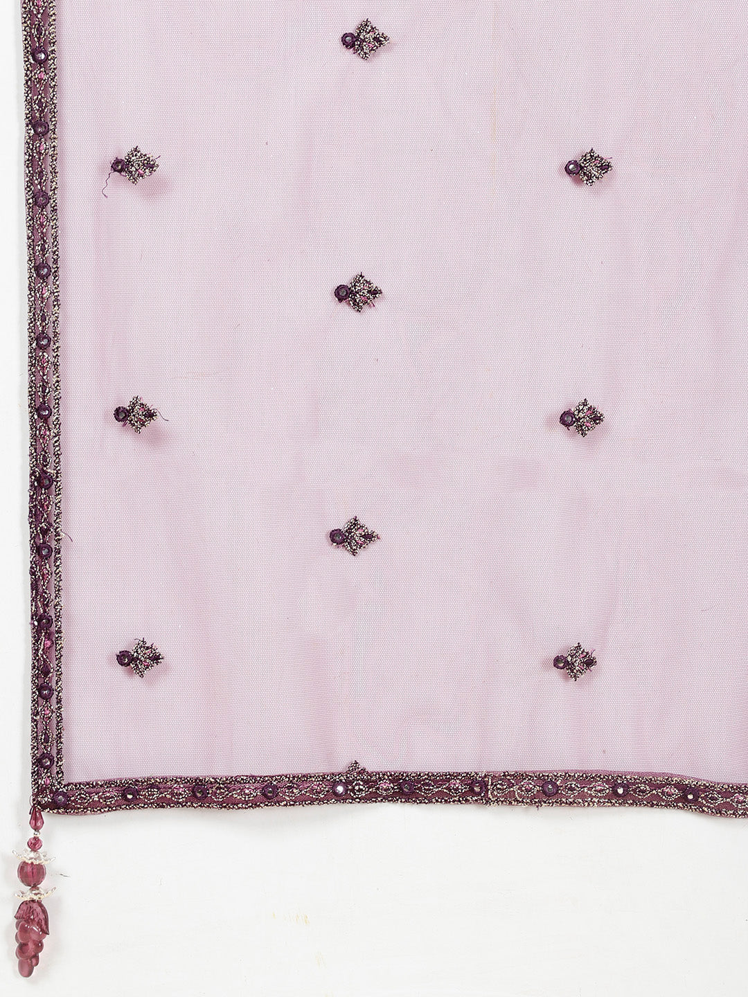 Embroidered Crepe Choli With Lehenga &amp; Dupatta
