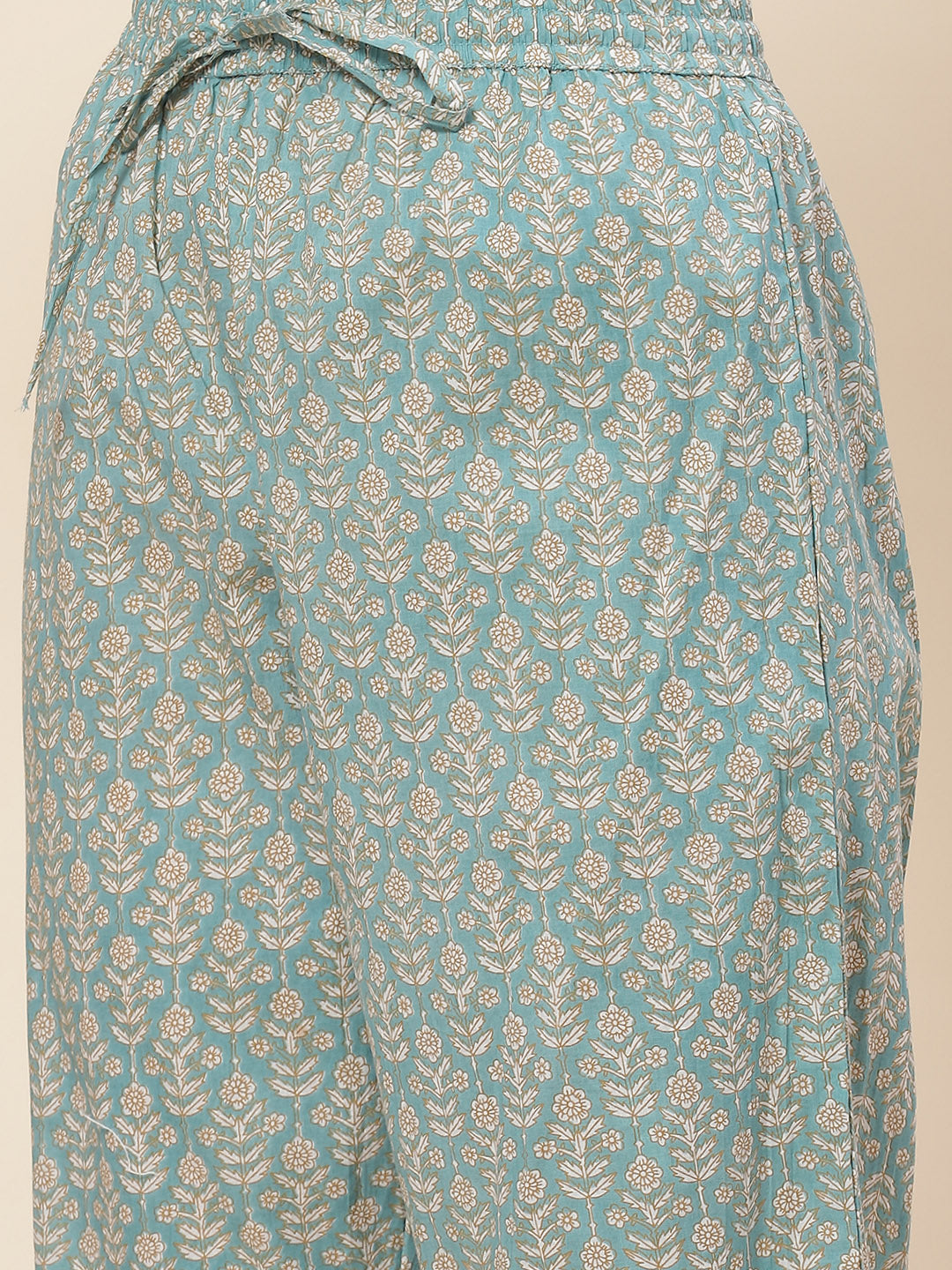 Printed Cotton Kurta With Pants