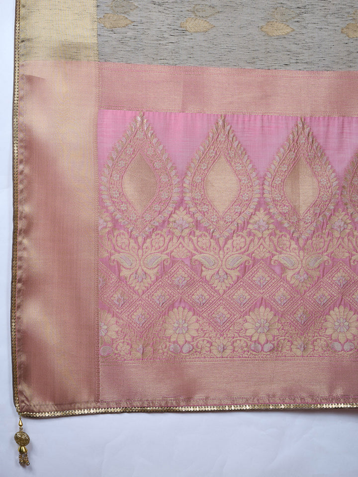 Woven Design Linen Blend Saree