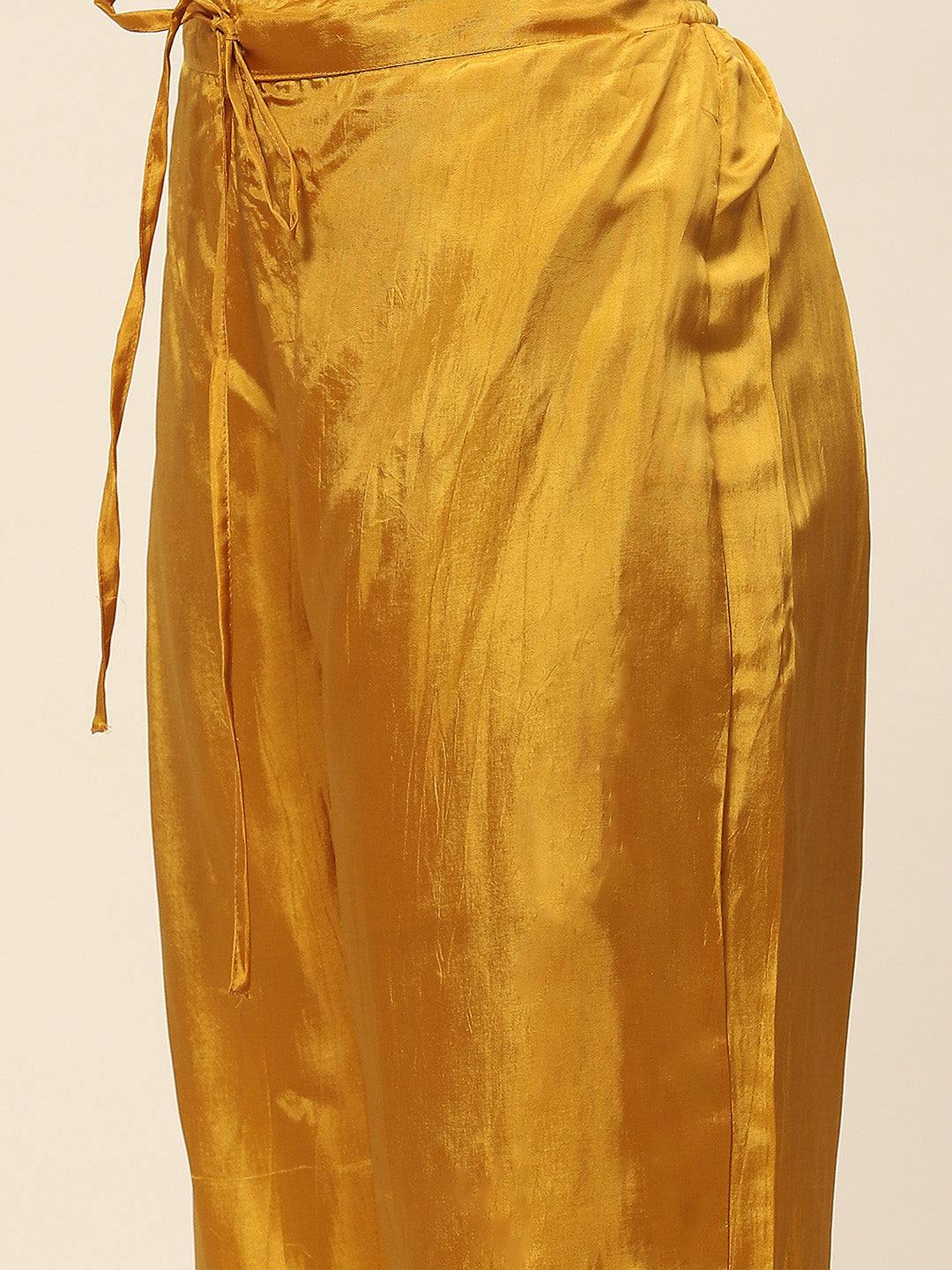 Neck Embroidered Chanderi Kurta With Pants