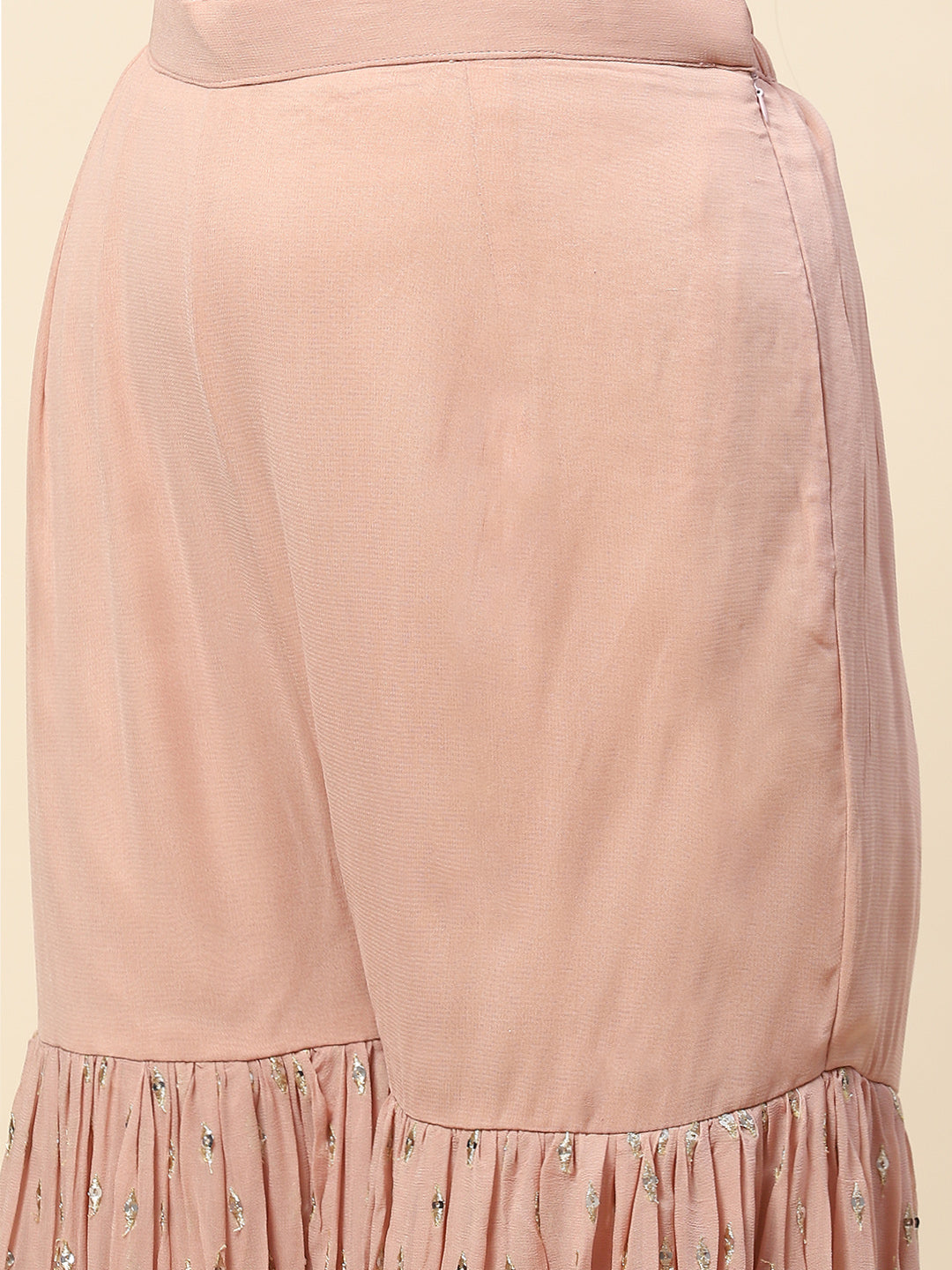 Zari Jaal Stone Georgette Kurta With Garara &amp; Dupatta