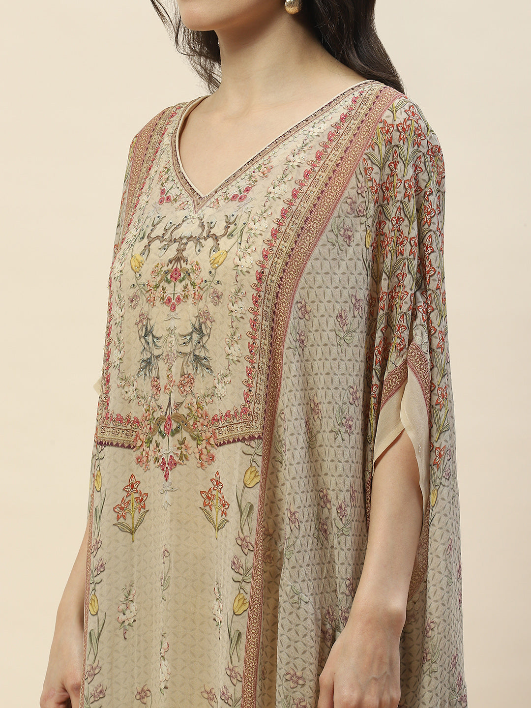 Digital Print Georgette Kaftan Kurta