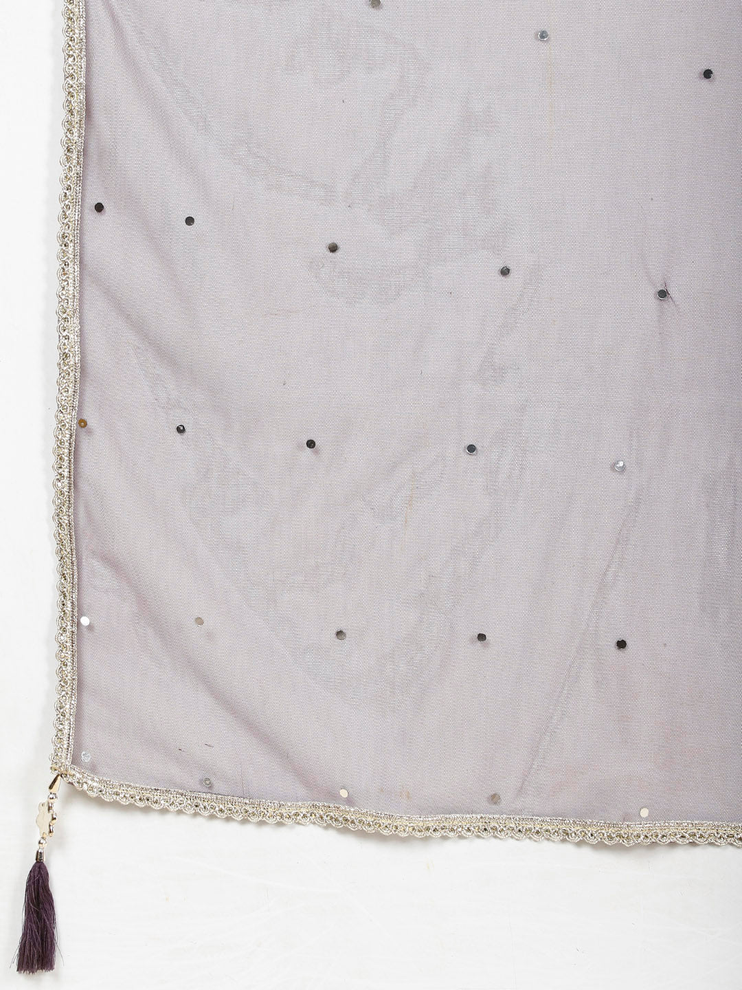 Zari Booti Embroidered Crepe Anarkali Kurta With Dupatta