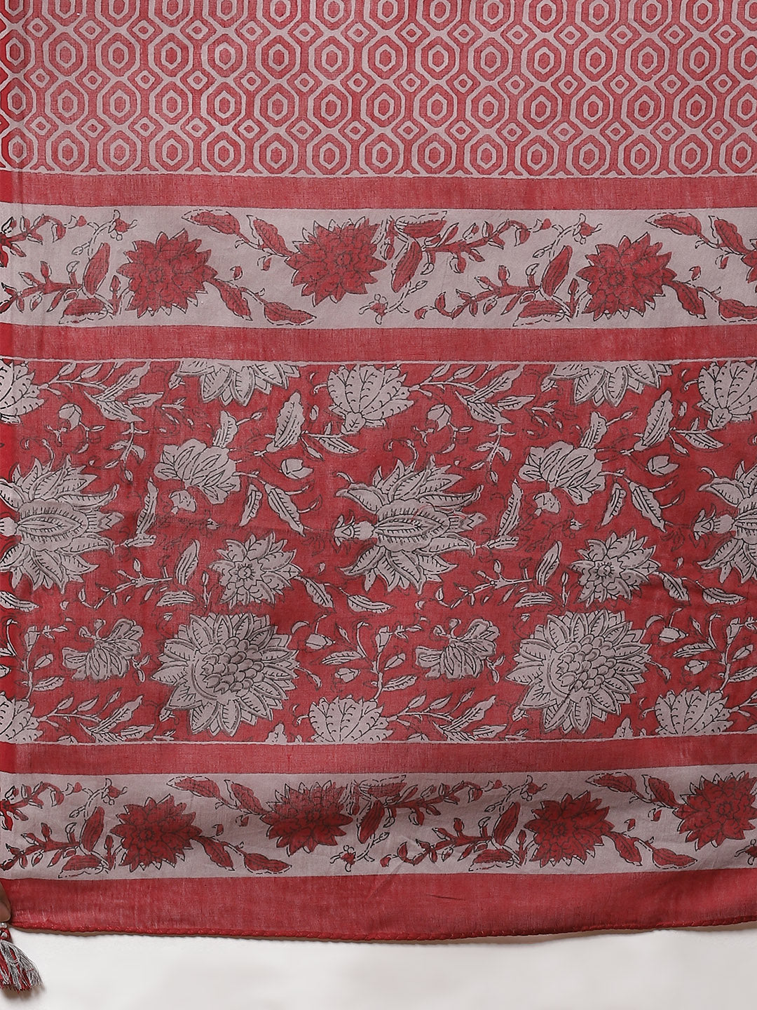 Floral Printed Cotton Stitched Salwar Kameez With Printed Dupatta