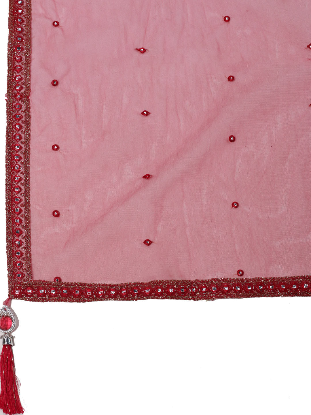 Resham Mirror Work Georgette Choli With Lehenga &amp; Dupatta