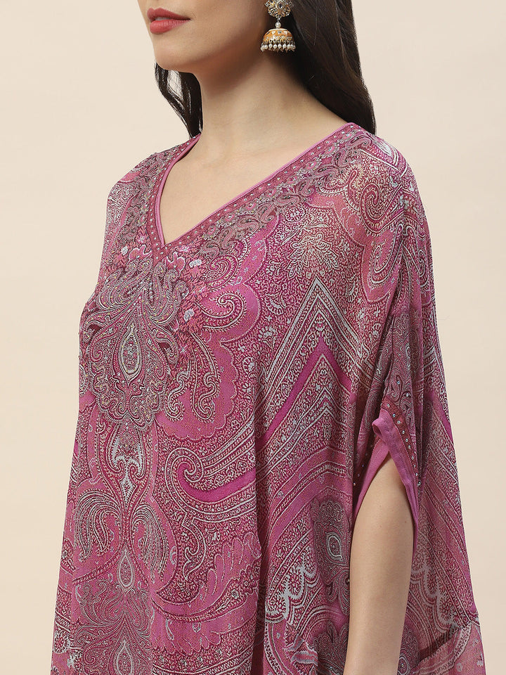 Digital Print Georgette Kaftan Kurta