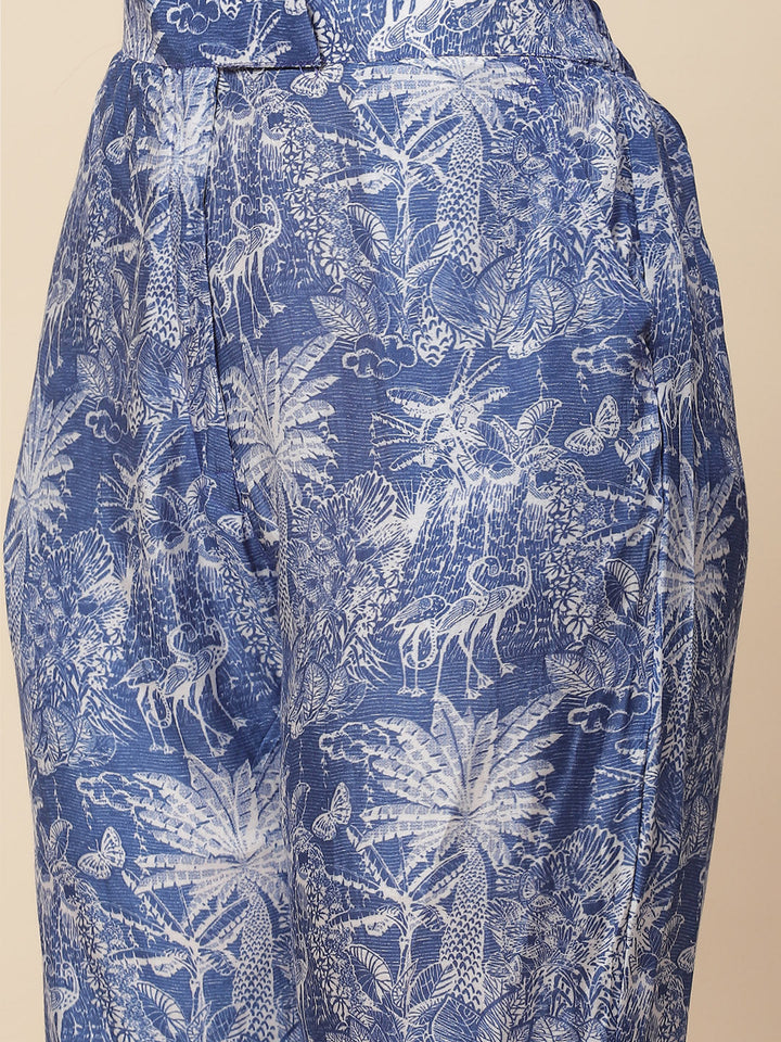 Printed Cotton Kurti With Pants