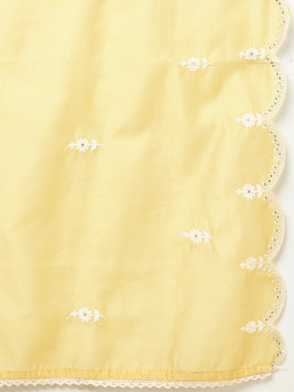 Floral Embroidery Chanderi Kurta With Pants & Dupatta