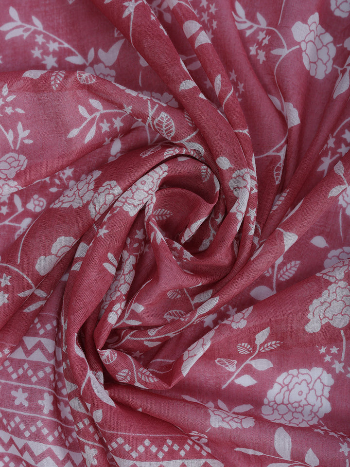 Printed Cotton Blend Kurta With Pant &amp; Dupatta