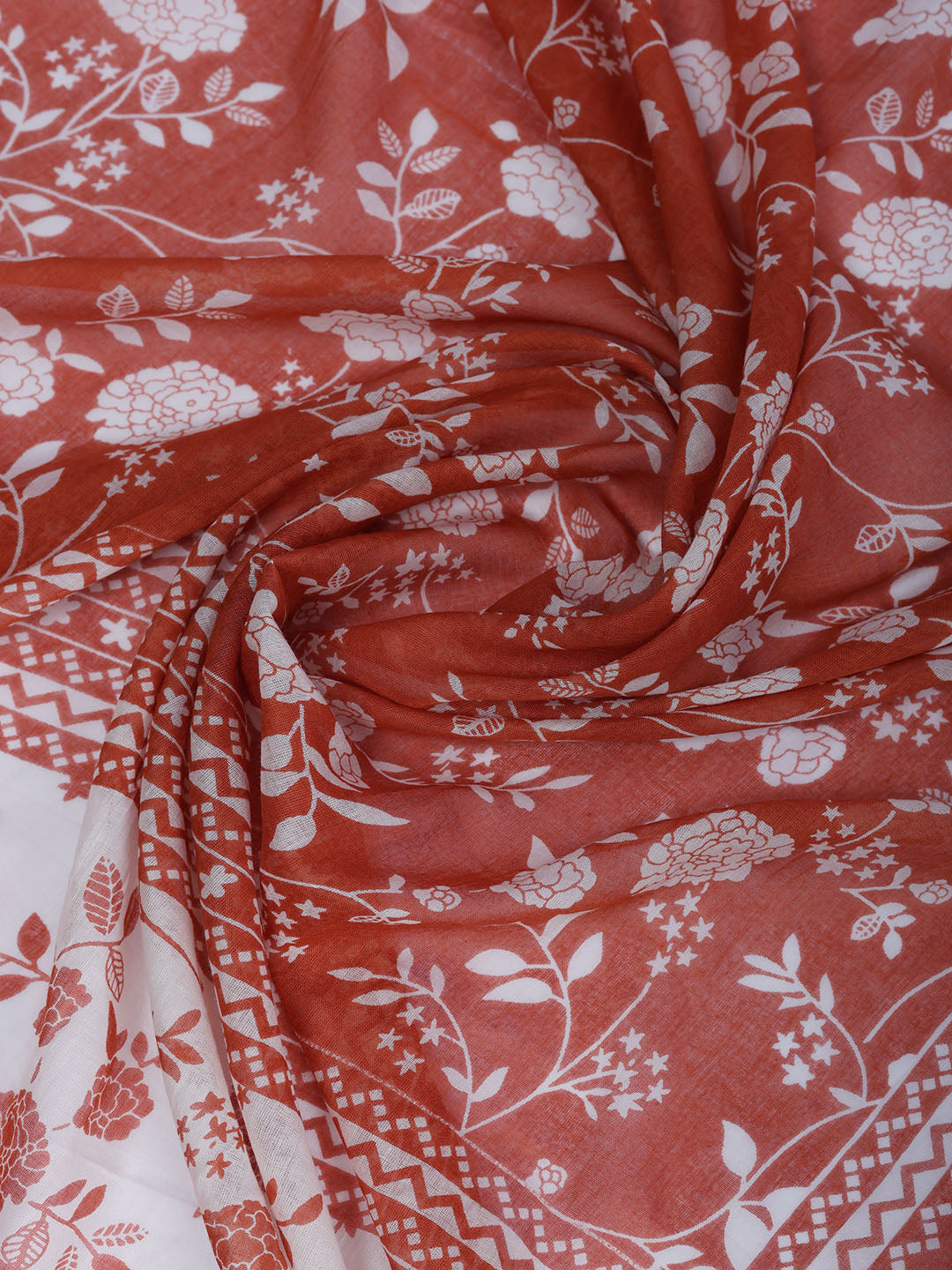 Printed Cotton Blend Kurta With Pant &amp; Dupatta