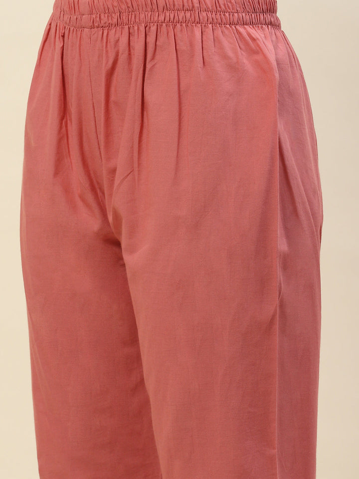 Printed Chanderi Kurta With Pants