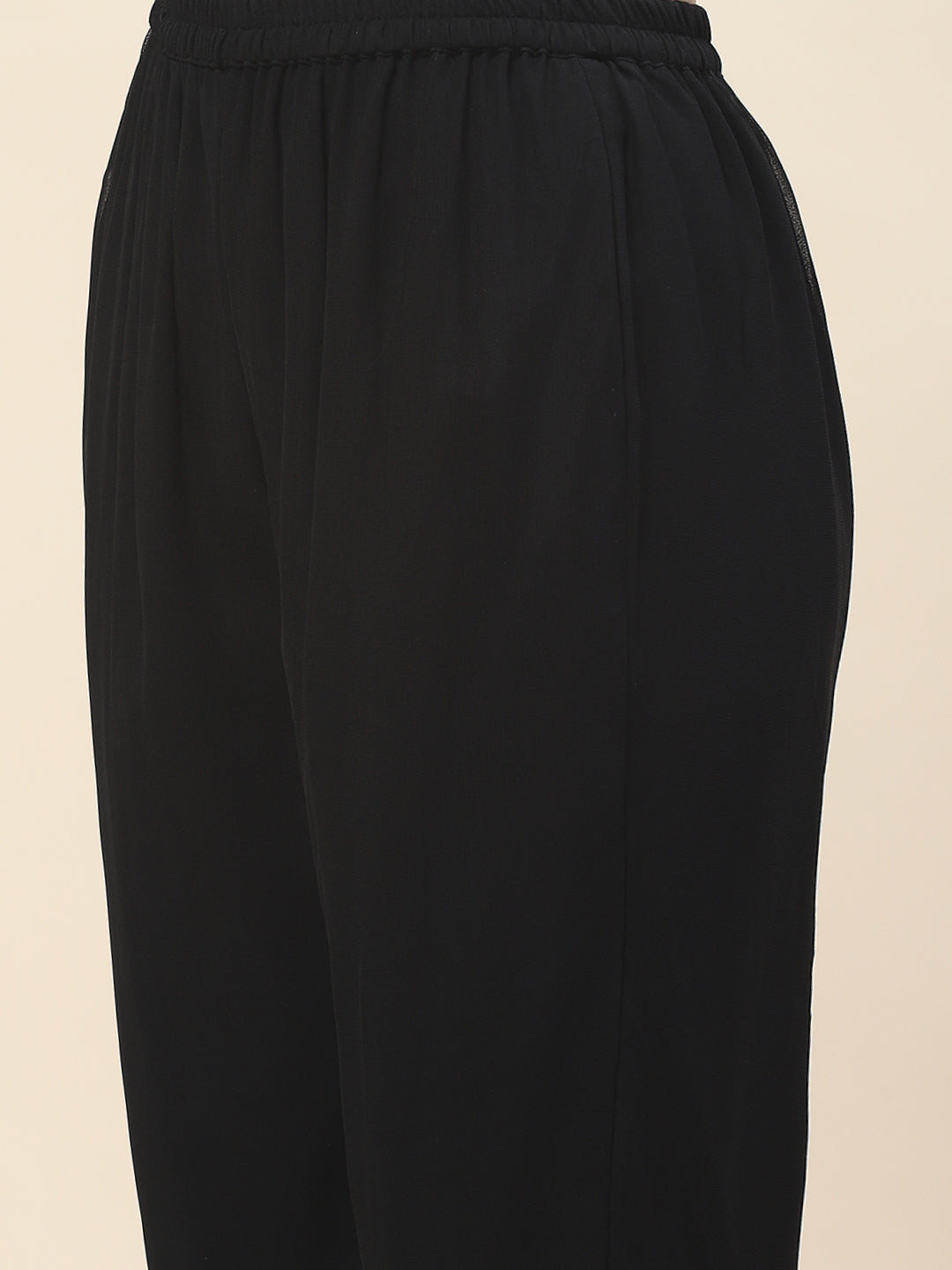 Yoke Embroidery Georgette Kurta With Pants