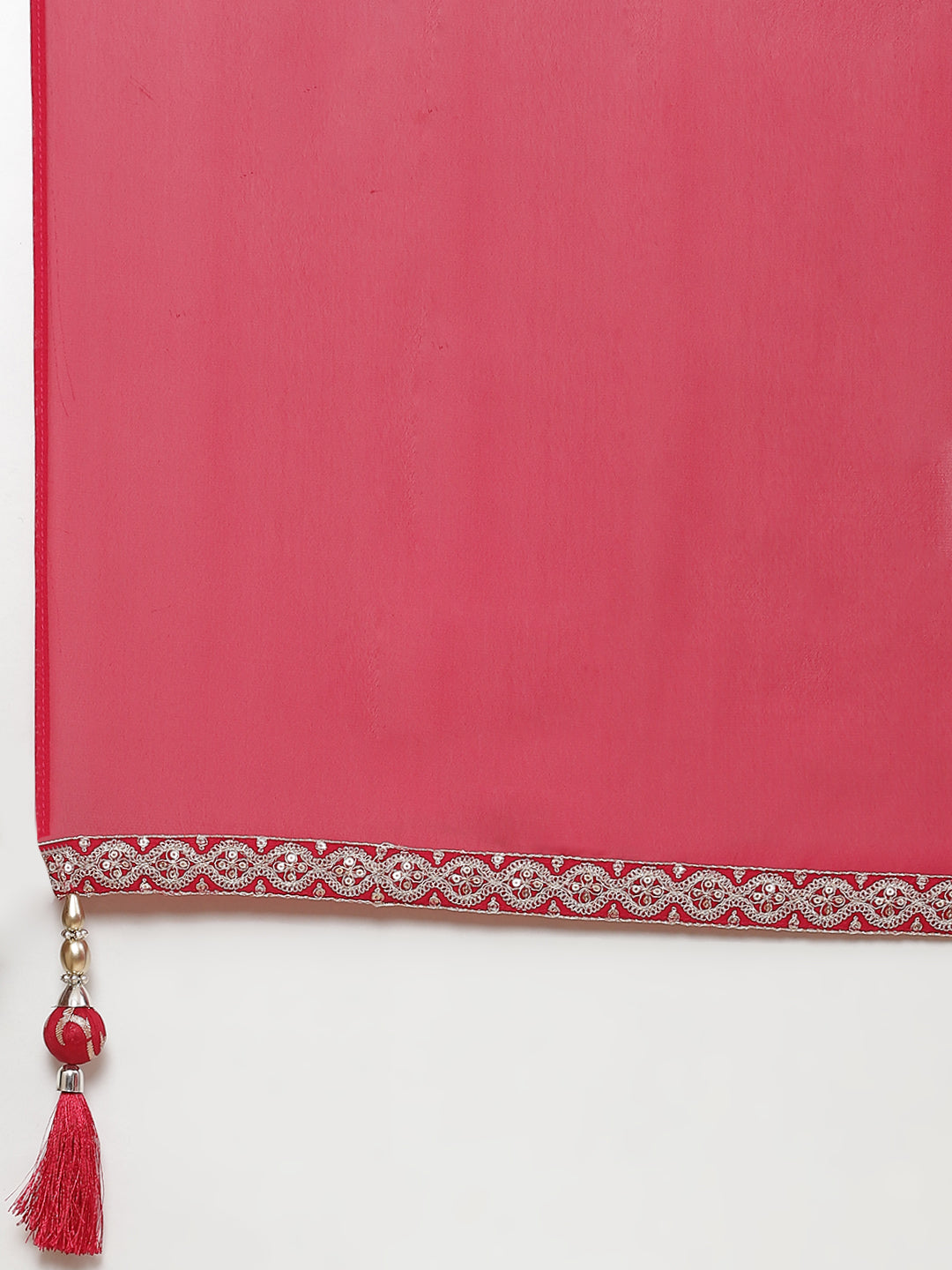 Floral Woven Georgette Kurta With Sharara &amp; Dupatta