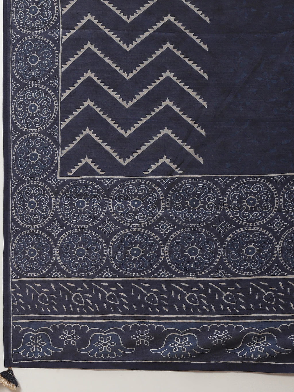 Printed Cotton Kurta With Pants & Dupatta
