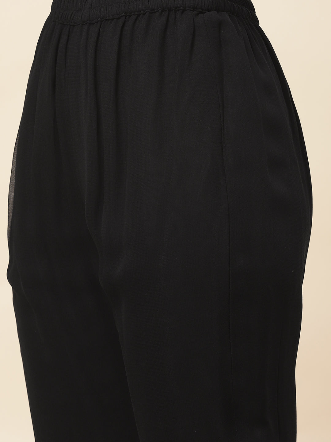 Sequin Embroidered Georgette Kurta With Pants