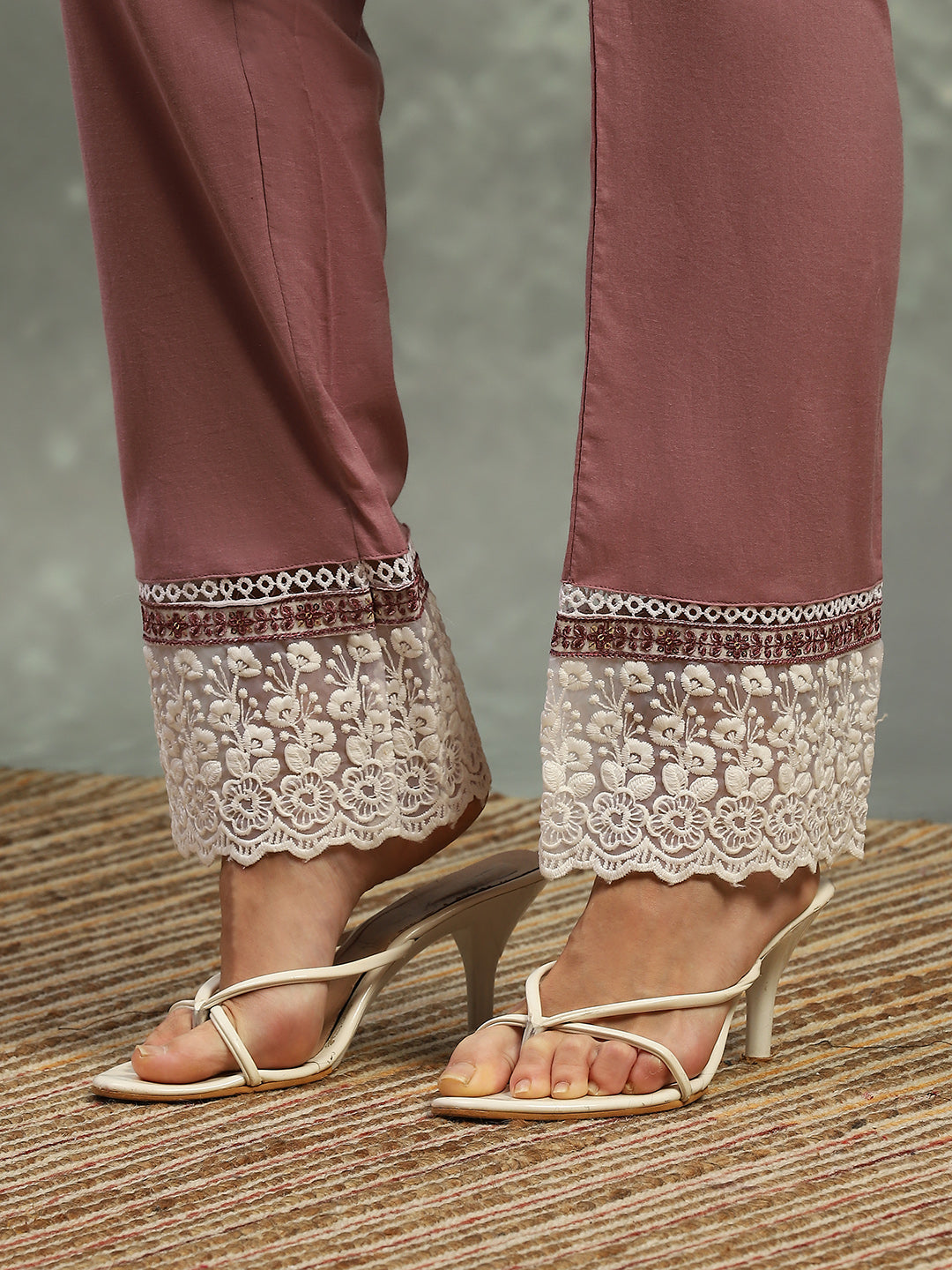 Printed Cotton Blend Kurta With Pants &amp; Dupatta