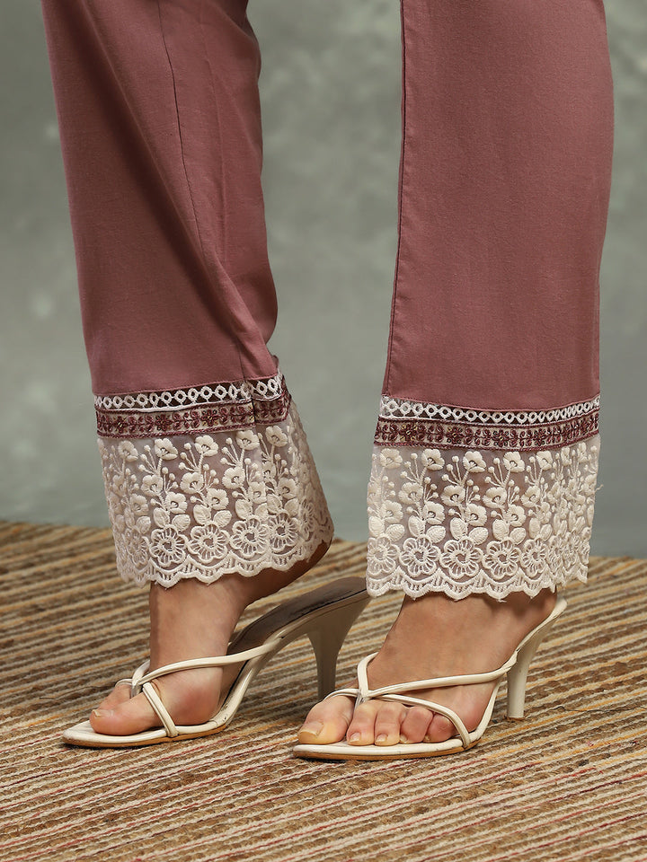 Printed Cotton Blend Kurta With Pants &amp; Dupatta
