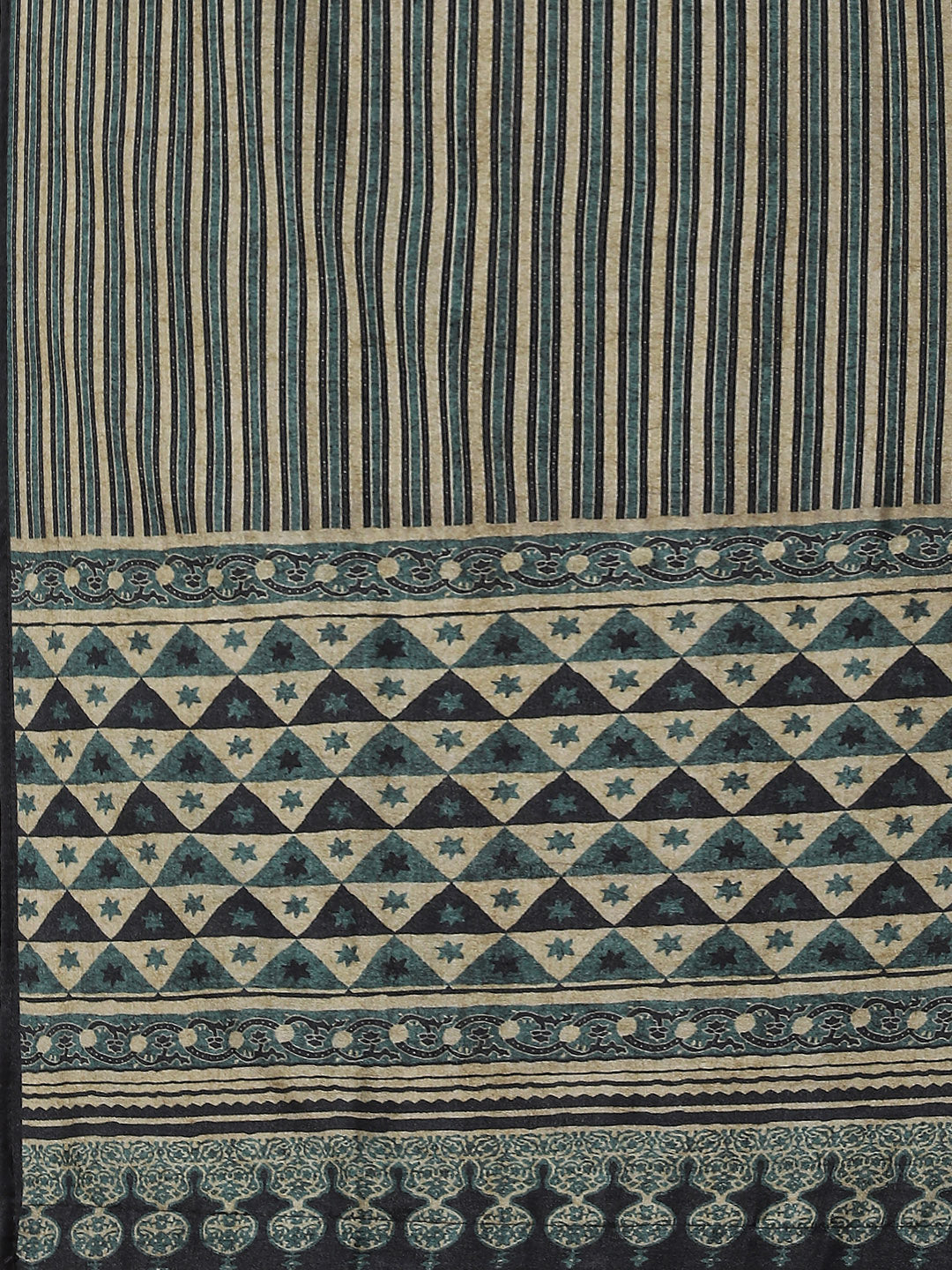 Printed Tussar Kurta with Pants &amp; Dupatta