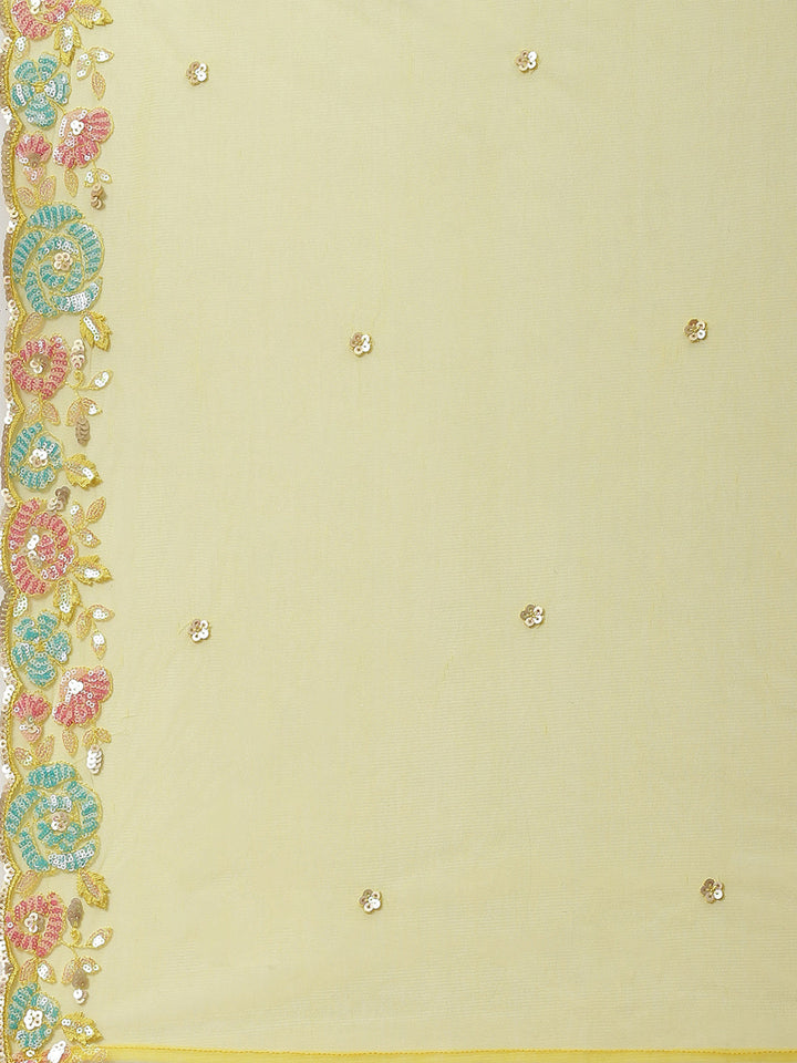 All Over Sequence Georgette Anarkali Kurta With Churidar &amp; Dupatta