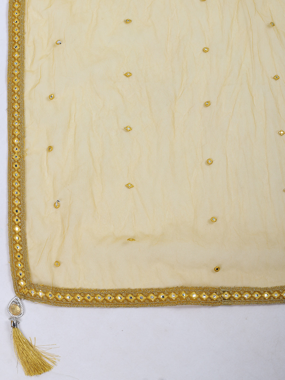 Resham Mirror Work Georgette Choli With Lehenga &amp; Dupatta