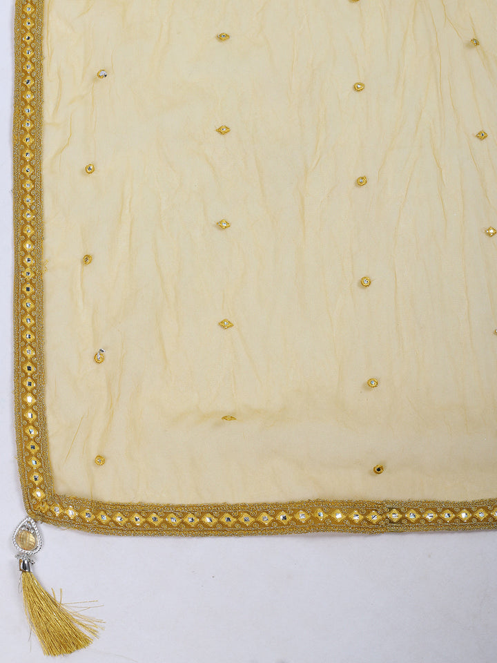 Resham Mirror Work Georgette Choli With Lehenga &amp; Dupatta