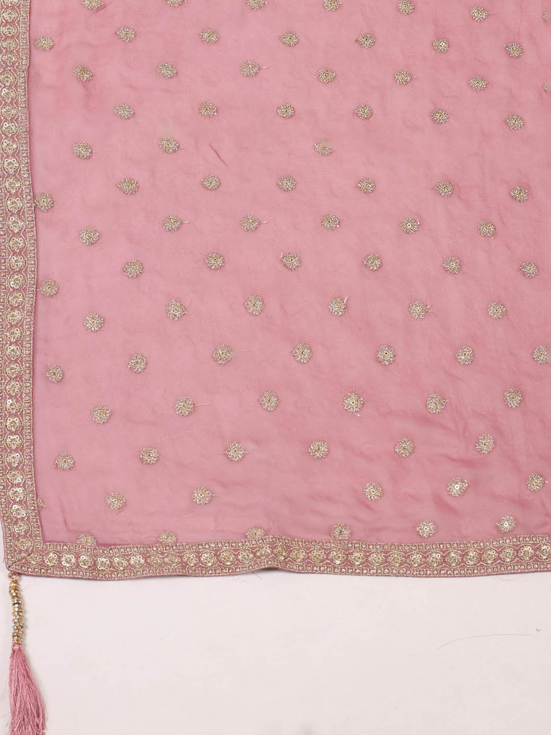 Embroidered Georgette Kurta With Pant &amp; Dupatta