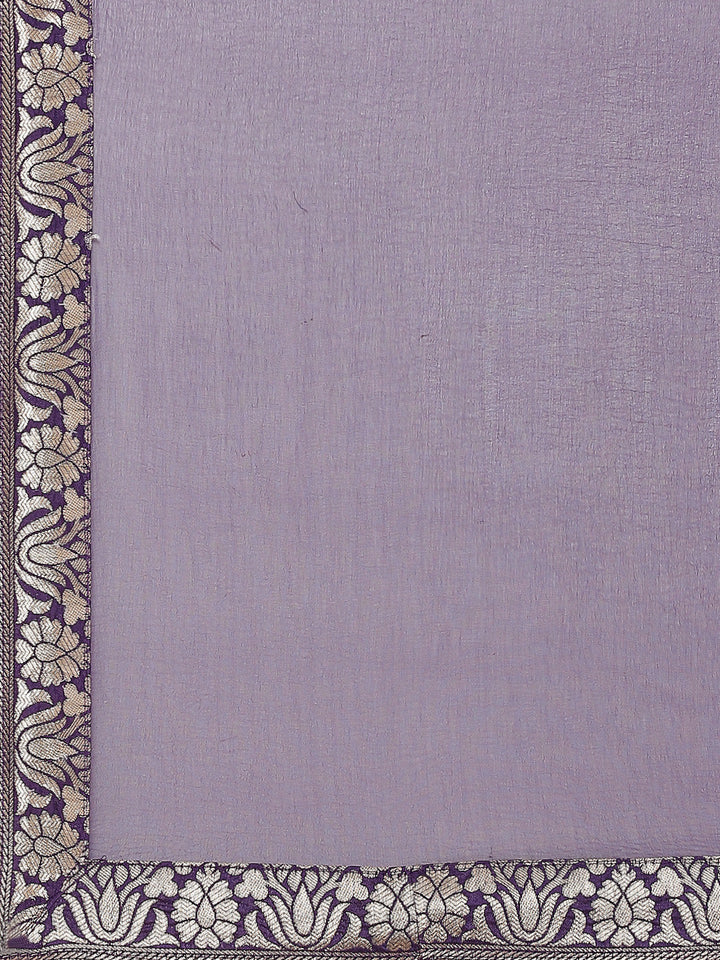 Zari Jaal Handloom Kurta With Pants &amp; Dupatta