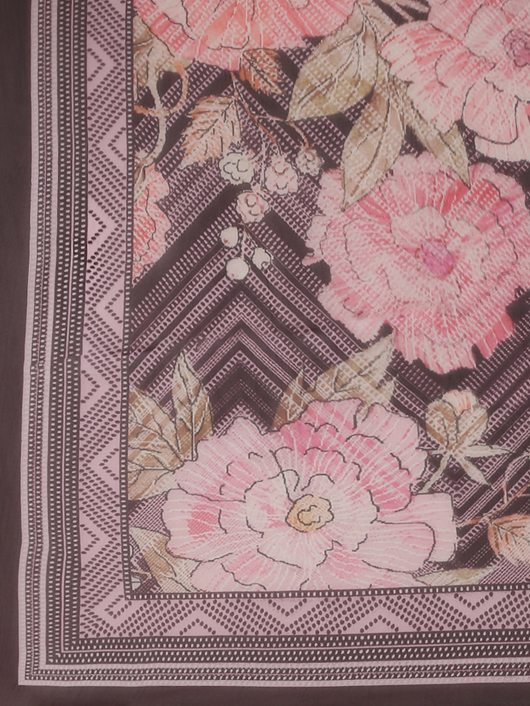 Floral Printed Georgette Kurta With Pants &amp; Dupatta