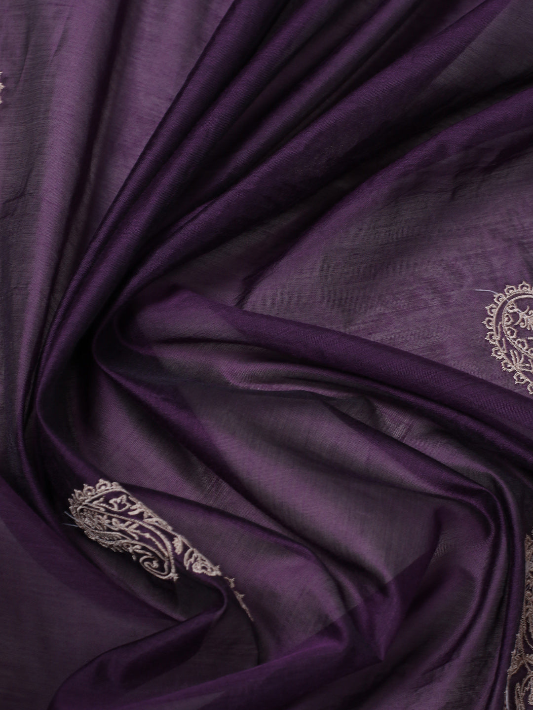 Embroidered Chanderi Kurta With Pant &amp; Dupatta