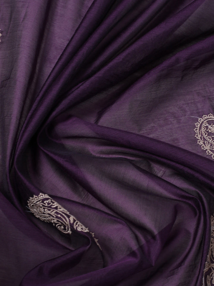 Embroidered Chanderi Kurta With Pant &amp; Dupatta