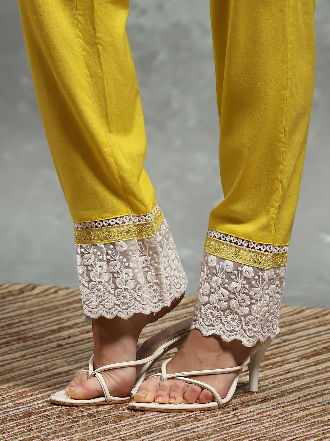 Printed Cotton Blend Kurta With Pants &amp; Dupatta