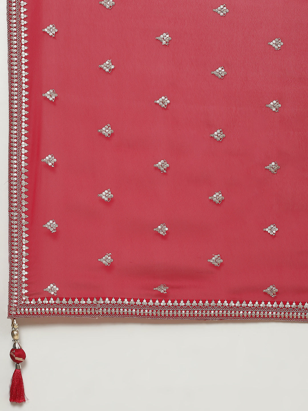 Floral Woven Handloom Kurti With Pants &amp; Dupatta