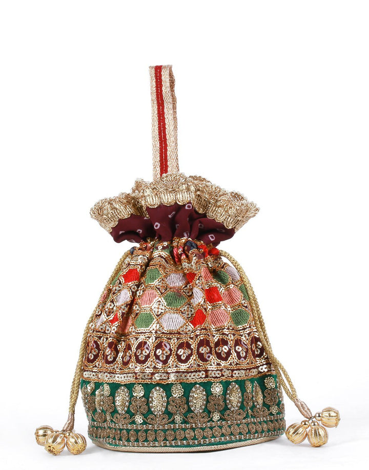 Multi-coloured potli Bag