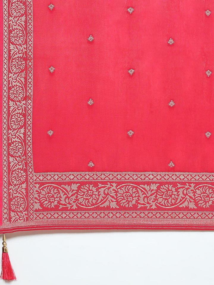 Printed Handloom Kurta With Pants &amp; Dupatta