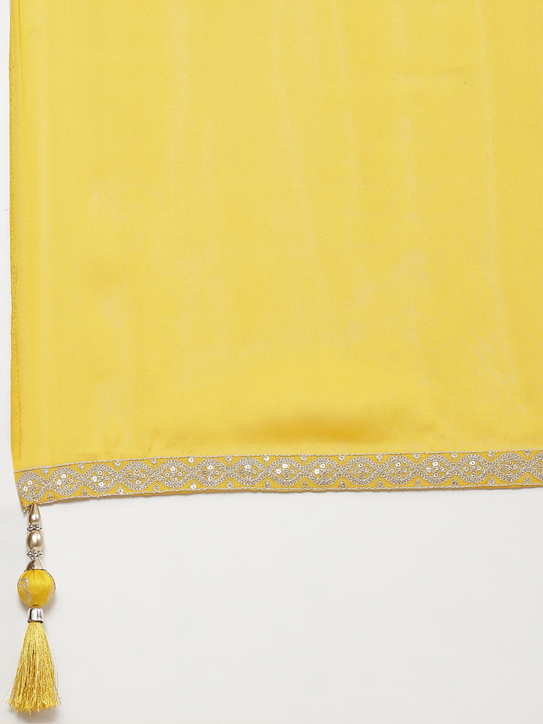 Floral Woven Georgette Kurta With Sharara &amp; Dupatta