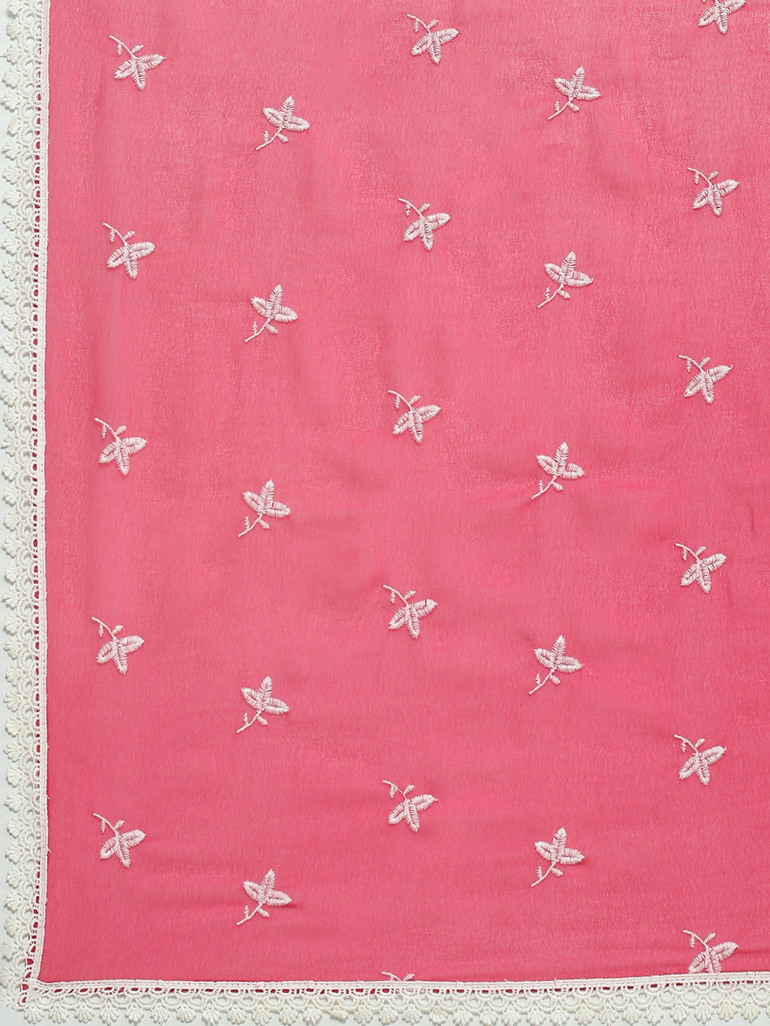 Printed &amp; Embroidered Cotton Suit Set With Dupatta