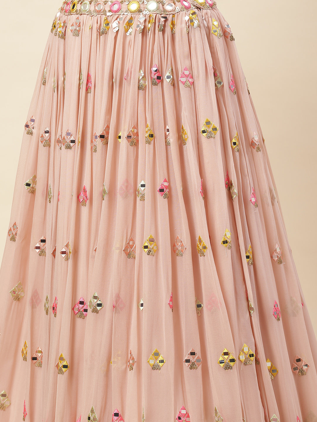 Georgette Lehenga with top