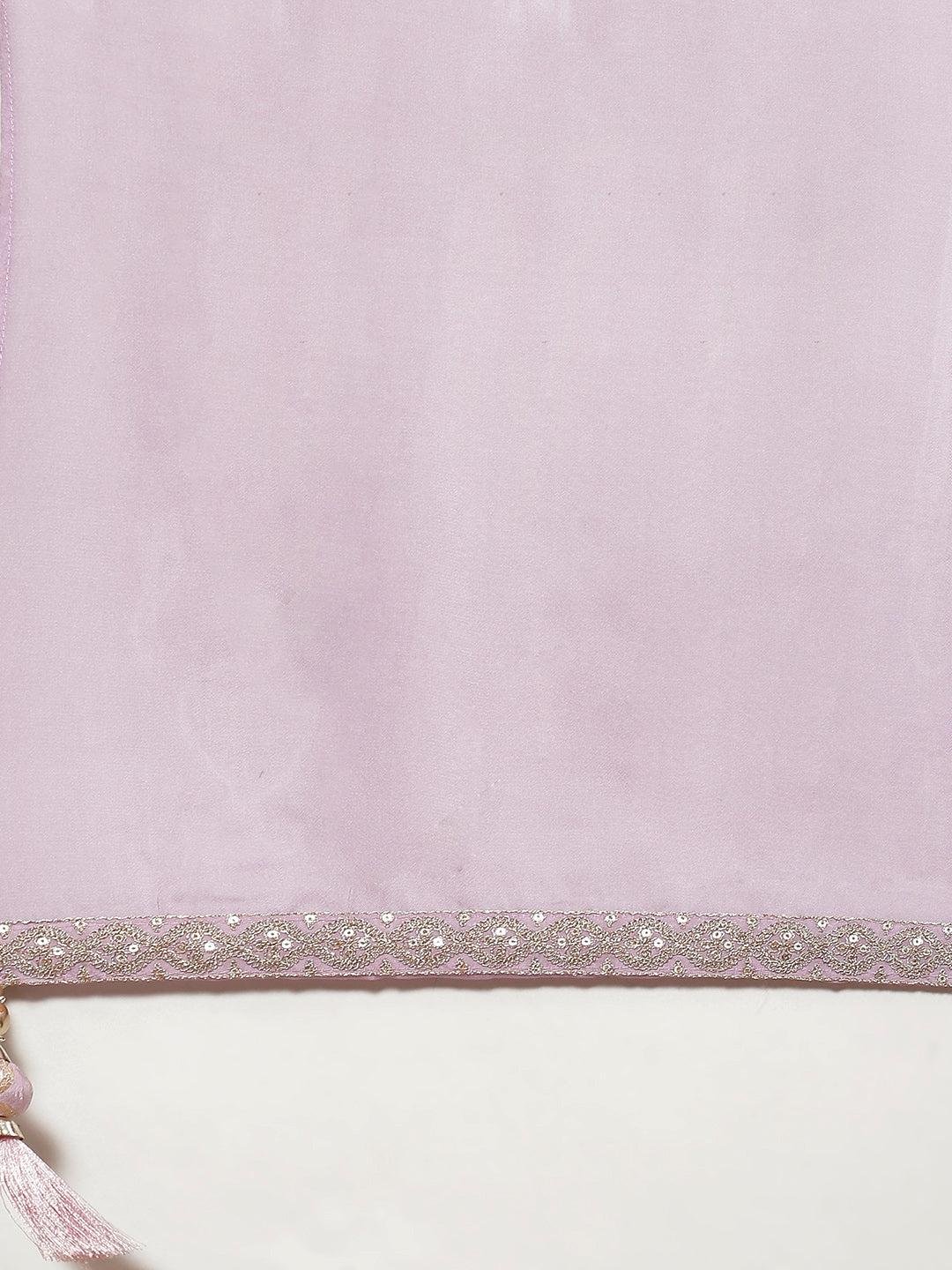 Floral Woven Georgette Kurta With Sharara &amp; Dupatta