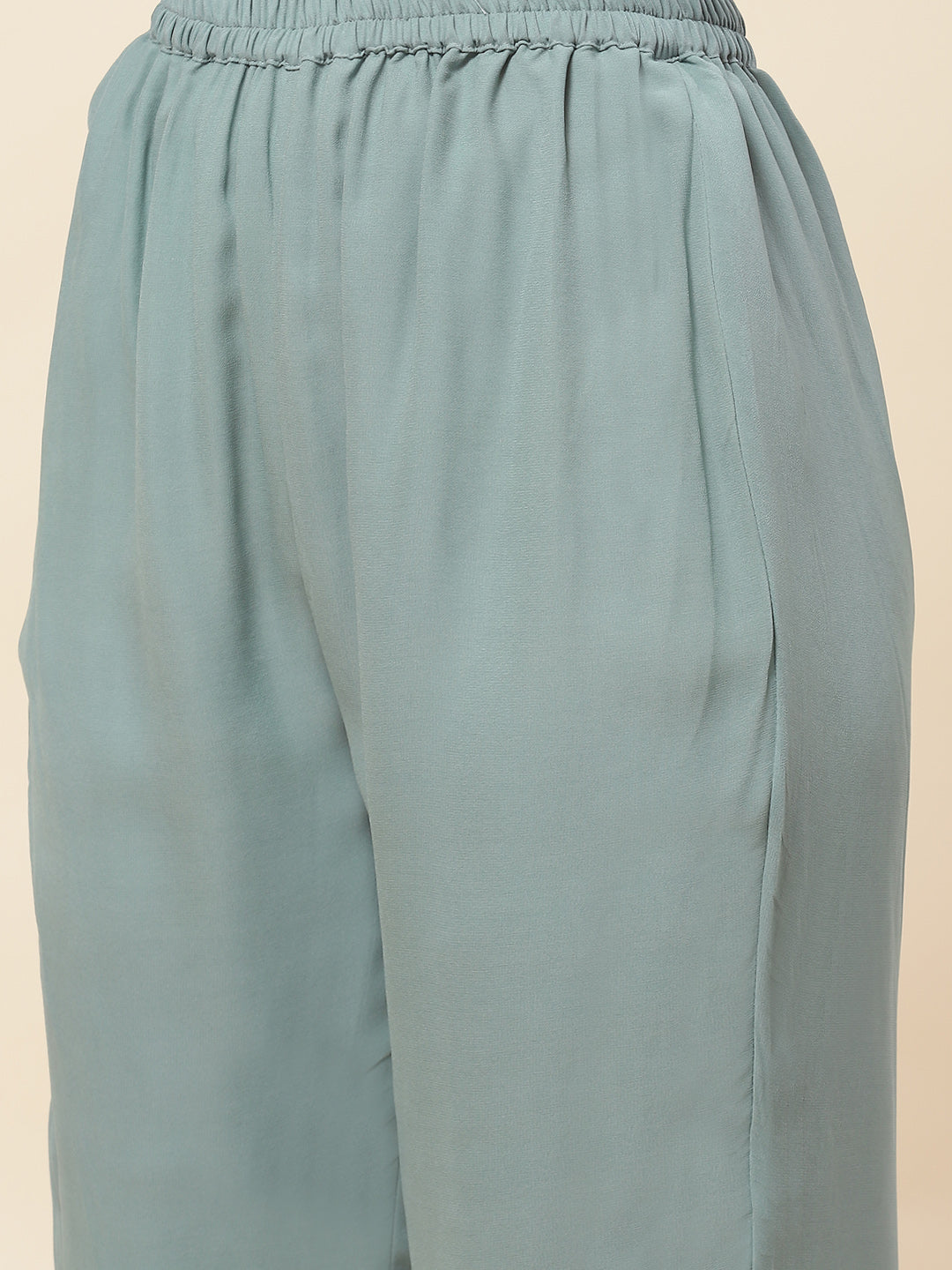 Sequin Embroidered Georgette Kurta With Pants