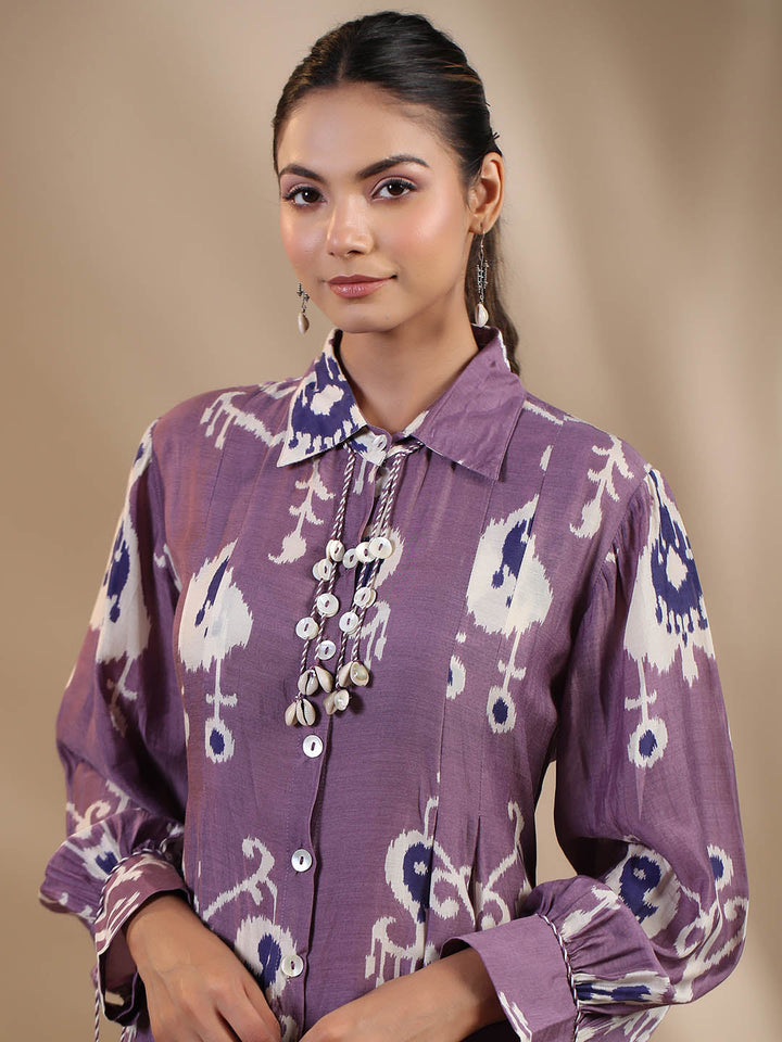 Floral Printed Muslin Kurta With Pants