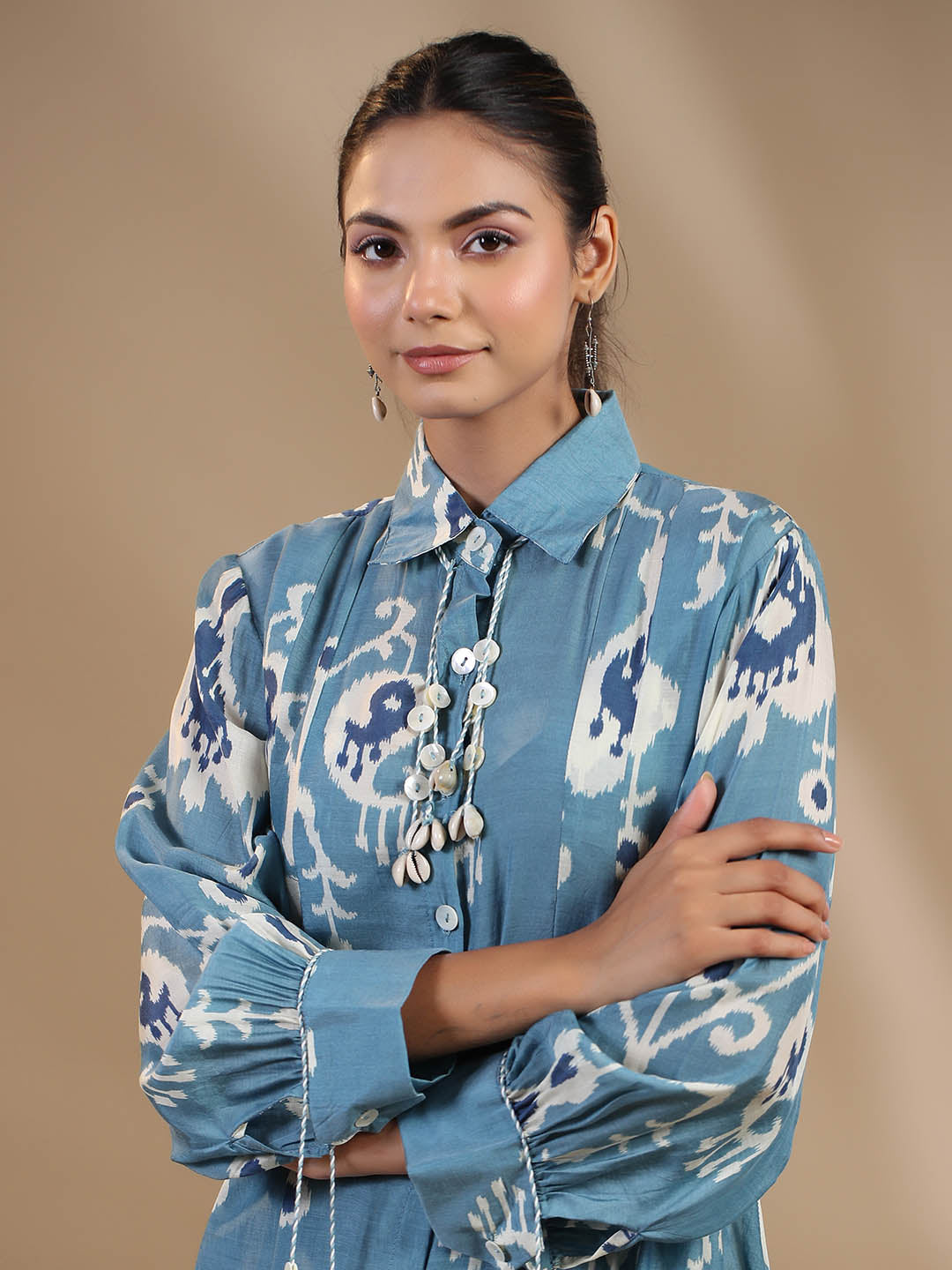 Floral Printed Muslin Kurta With Pants